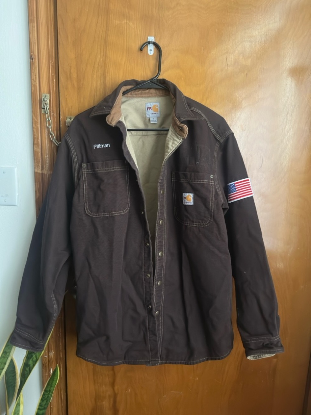 Carhartt Fr Flame Resistant Brown Full Button Shirt